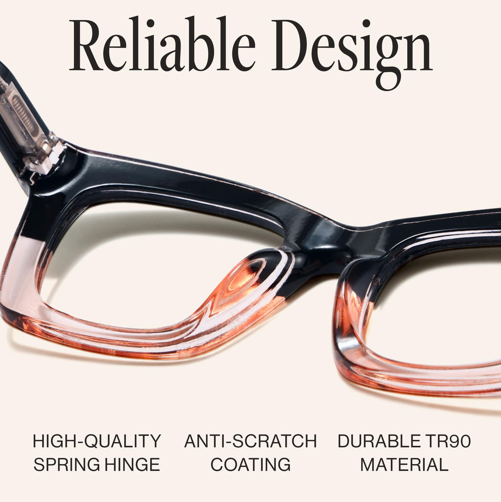 CCVOO 2.0 Reading Glasses for Women, Stylish Eyeglasses, Blue Light Readers for Women, Computer Eye Glasses, Cheaters