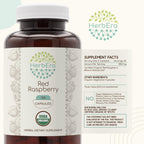 HerbEra USDA Organic Red Raspberry Leaf Capsules – Women's Wellness Support, Rubus Idaeus Dried Leaf, Daily Wellness Capsules, Vegan, Herbal Supplement (120 Capsules)