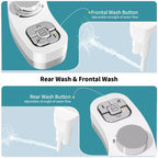 Bidet Attachment for Toilet, Dual Nozzle (Frontal and Rear Wash) Non-Electric Fresh Water Toilet Seat Attachment with Nozzle Self Cleaning, Adjustable Water Pressure(Chrome Silver)