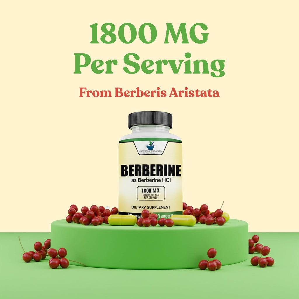 American Standard Supplements Berberine Capsules 1800mg Per Serving, 90 Veggie Capsules