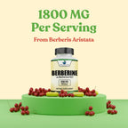 American Standard Supplements Berberine Capsules 1800mg Per Serving, 90 Veggie Capsules
