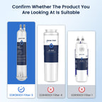 GLACIER FRESH Compatible with 4396841 Refrigerator Water Filter, EDR3RXD1, KAD3RXD1, WHR3RXD1, 4396841, 4396710, Filter 3, 46-9083,46-9030 Refrigerator Water Filter & w10311524 Air Filter, 2+3 Packs