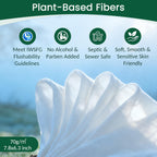 WONDERFUL Flushable Wipes, Mint 100% Plant-Based Wet Butt Wipe for Adults & Kids, Sewer Septic Safe, Gentle for Sensitive Skin, Wipes Flushable Pack for Bathroom & Travel, 6-Pack (360 Counts)