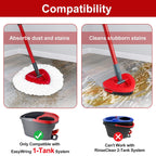 DLAIMI Mop Handle Replacement for Ocedar, 4 Section 30" to 58" Extendable Length Mop Stick for Ocedar Spin Mops Refills and Brooms Floor Cleaning, Include Base and Scrub Brush
