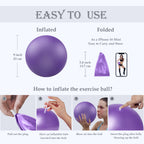 Soft Pilates Ball 9 Inch, Ideal Small Exercise Ball Between Knee Squeeze for Physical Therapy Yoga Core Medicine Abs Pt Bouncy, Mini Rubber Fitball Barre Workout Equipment for Women Men Kid Toddler