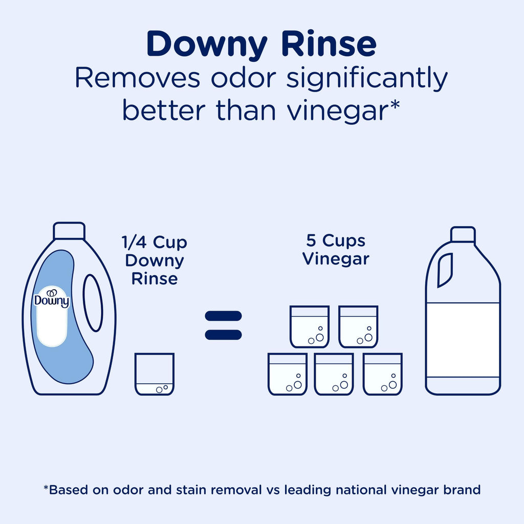 Downy Rinse Laundry Odor Remover, Ocean Mist Scent, 62 FL OZ, Fabric Softener and Laundry Odor Removal Rinse