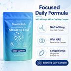 BELANO The Standard Lab NAC 600 mg & NAD Daily Formula, 60 Count