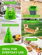 [100 per box] | Recyclable Compostable Reusable Biodegradable Plastic T-Shirt Bags | Grocery Shopping Bags | Green Eco Plastic Bags (100 per Pack) | T-Shirt Carryout Bags 100 count Restaurant Quality, Durable, Reusable and Econ Friendly | Measures 11. 5"