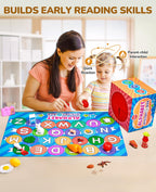 JoyCat Mystery Alphabet Box for Kids 52 PCS Letters Sorting Matching Game Activities Letter Sounds Fine Motor Learning Toys for Preschool Kindergarten Classroom - Easter Basket Stuffers Gifts