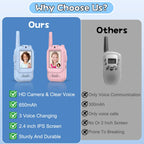 Video Walkie Talkies for Kids, 2 Pack Rechargeable Two Way Radios