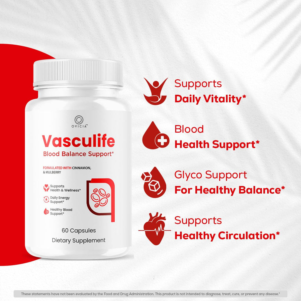 (2 Pack) Vasculife Capsules - Official Vascu Life Support Pills Advanced Formula With All Natural Ingredients, Premium Maximum Strength for Wellness & Overall Health Support, 120 Capsules for 2 Months