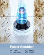 Electric Spin Scrubber, Cordless Cleaning Brush Scrubber with 7 Replaceable Brush Heads and Adjustable Extension Handle, IPX7 Waterproof Power Cleaning Brush for Bathroom Tub Floor Tile Shower
