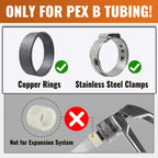 SUNGATOR 6-Pack 1/2" NPT to 1/2" PEX Male Adapter, PEX Fittings 1/2 Inch
