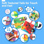 beiens Baby Books 0-6 Months, 2PCS Baby Toys 0-3-6-12-18 Months, Touch Feel Sensory Cloth Crinkle Soft Books, Tummy Time Toys, Infant Newborn Toys, Baby Boy Girl Shower Gifts Stroller Toys, MR1617.