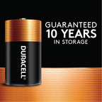 Duracell Coppertop D Batteries, 10 Count (1 Pack), D Battery with Long-Lasting Power, All-Purpose Alkaline Battery for Household and Office Devices