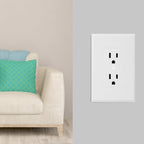 Bates- 1-Gang Duplex Wall Plate, 3.18"x 4.98", 20 Pack White