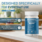 NutraNeo Borniu SkinRenew Probiotic for Gut and Skin Support, 5 Targeted Probiotic Strains Plus Inulin Prebiotic Fiber, Vegan, Non-GMO, 60 Capsules(1pc)