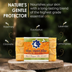 Blue Moon Elise Ain't Buggin Me Citronella Soap - Natural Handmade Soap Made with Pure Citronella, Eucalyptus and Lemongrass Essential Oils - A Must-have for Camping and Outdoor Activities (3pk)