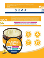 Venture Pal Magnesium Lotion, Topical Magnesium Cream, Leg & Muscle Comfort with Coconut Oil, Shea Butter & Hyaluronic Acid, Suitable for Kids