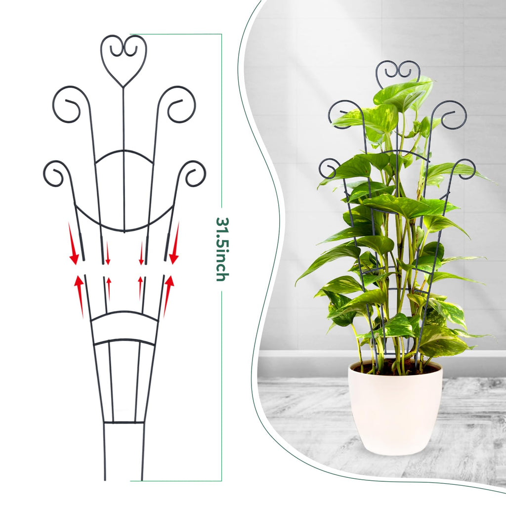 2 Pack 30'' Large Metal Plant Trellis for Climbing Plants