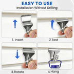 FURWEY Vinyl Siding Hooks, 20 Pack, Heavy Duty Stainless Steel