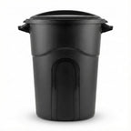 20 Gallon Heavy Duty Trash Can with Secure Click-Lock Lid – Durable All-Weather Plastic Garbage Bin for Outdoor Patio, Garage, Kitchen & Commercial Use – Black Utility Container