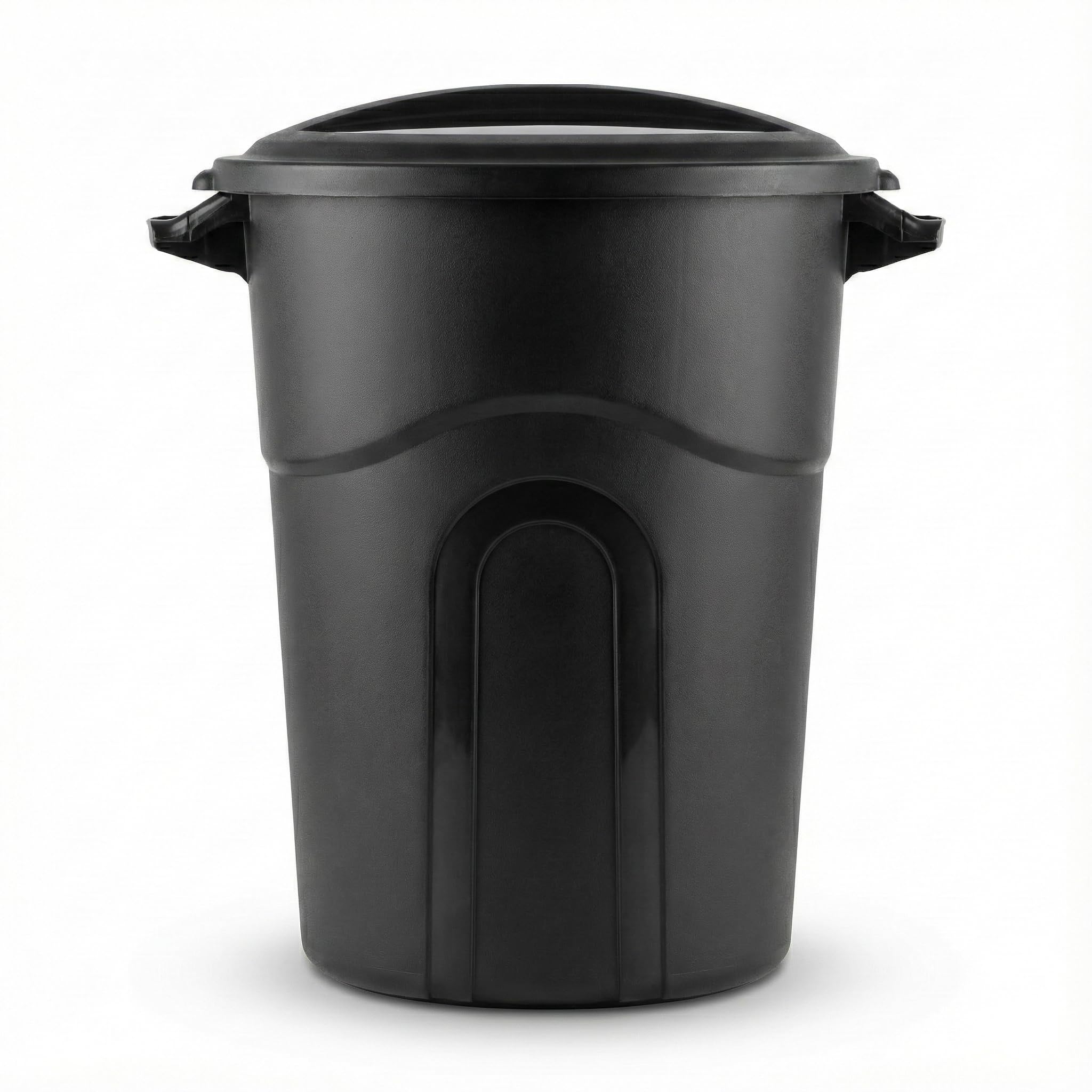 20 Gallon Heavy Duty Trash Can with Secure Click-Lock Lid – Durable All-Weather Plastic Garbage Bin for Outdoor Patio, Garage, Kitchen & Commercial Use – Black Utility Container
