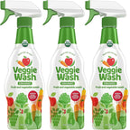 Veggie Wash Organic Fruit and Vegetable Wash, Certified Organic, Ideal for Cleaning Produce, 16 Fluid Ounce, Pack of 3 (Packaging May Vary)
