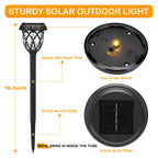 ruhotili Solar Outdoor Lights, Outdoor Waterproof IP65, Bright Powered by Solar Garden Lights for Patio, Yard, Driveway Decoration (12 Pack