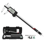 werka Digital Caliper, Calipers Measuring Tool, Auto-Off Micrometer Caliper with 0.001”High-Accuracy,Inch/Fraction/Millimeter Conversions Button,4 Measuring Ways, Stainless Steel (8 Inch)