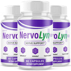 (3 Pack) NervoLyn Capsules, Official Nervo Lyn Supplement Pills with All Natural Ingredients, NervoLyn Advanced Formula Nerve Support Supplement with Premium Vitamins for Women & Men (180 Capsules)