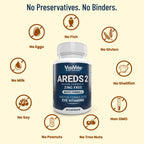 Zinc Free AREDS 2 Eye Vitamins - Zinc Free Eye Vitamins - Zeaxanthin Plus Lutein Eye Vitamins - Soy-Free VCaps - No Zinc and Copper