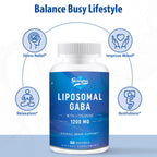Genogna Liposomal GABA with L-Theanine 1200mg Supplements 1 Pack for Adults