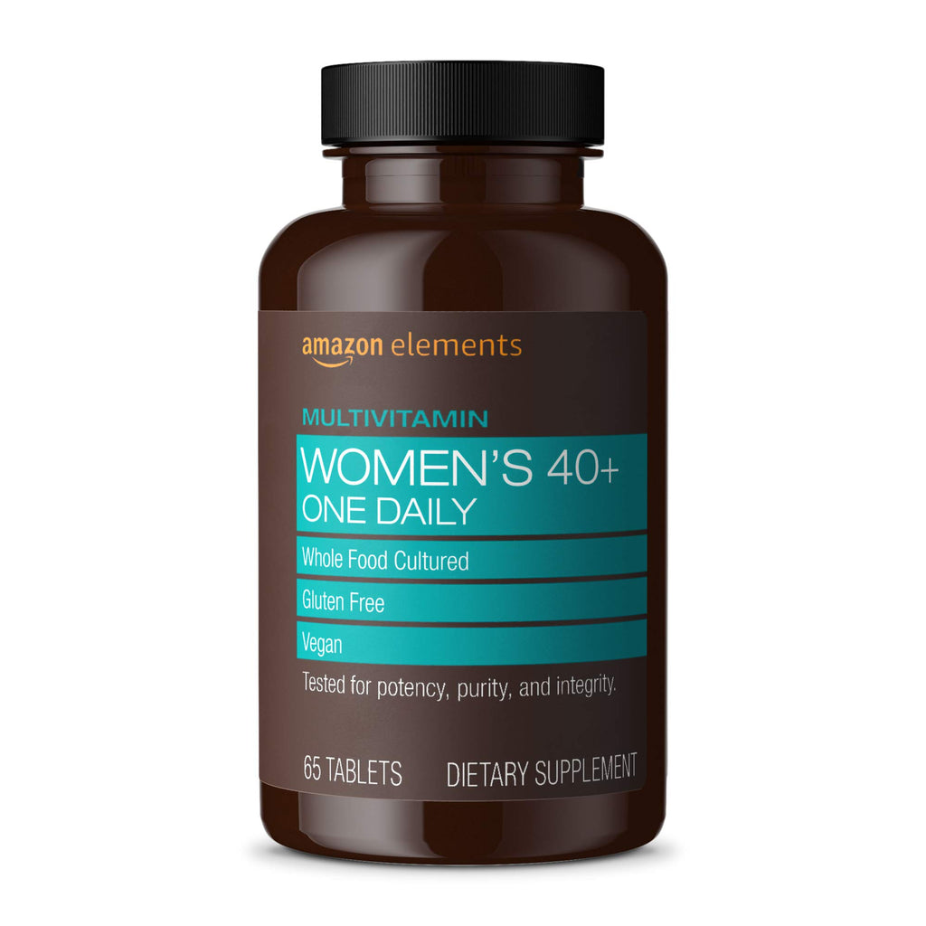 Amazon Elements Women's 40+ One Daily Whole Food Cultured Multivitamin, 65 Tablets