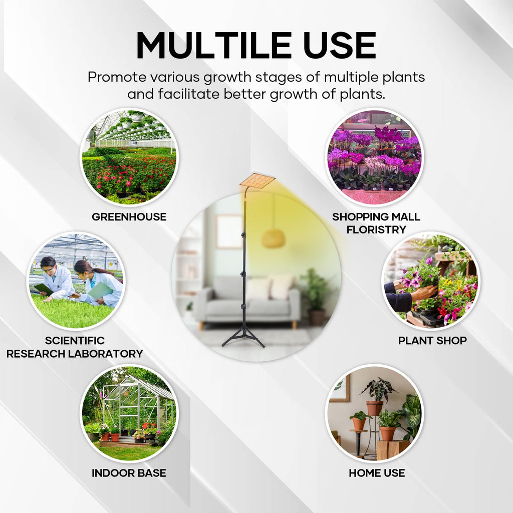 Plant Grow Light indoor,264 LEDs Full Spectrum Plant Light with Adjustable Tripod Stand with Remote Control and Auto On/Off Timer Function,Grow Lamp for Indoor Plants Greenhouse Veg Bloom Hydroponic