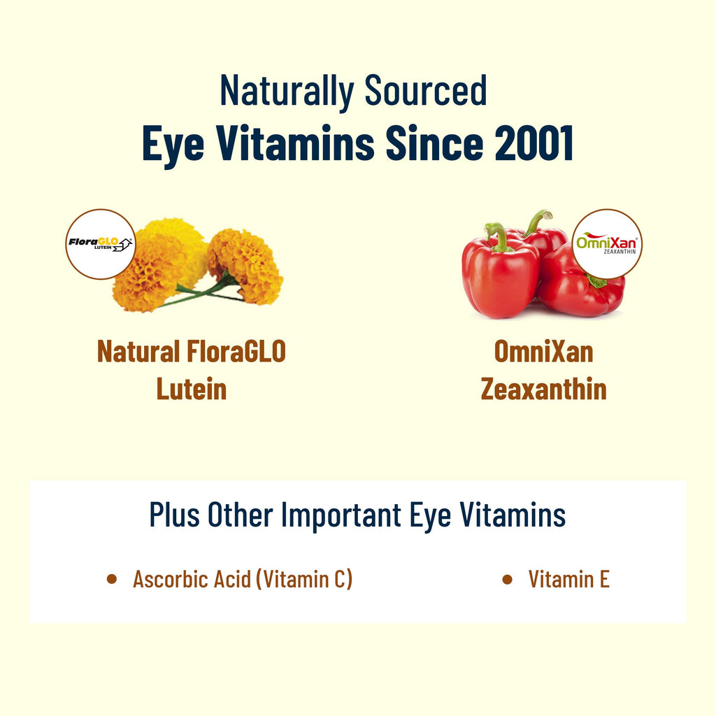 Zinc Free AREDS 2 Eye Vitamins - Zinc Free Eye Vitamins - Zeaxanthin Plus Lutein Eye Vitamins - Soy-Free VCaps - No Zinc and Copper