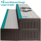 ROMIVO Hot Tub Steps with Storage Extra Wide, 2-Step Spa Stairs — Non-Slip Heavy Duty 500 lbs, Easy Assembly, Slip-Resistant, Universal for Hot Tub, RV, Camper, Pool Deck & Bath — Fits Any Size, Brown