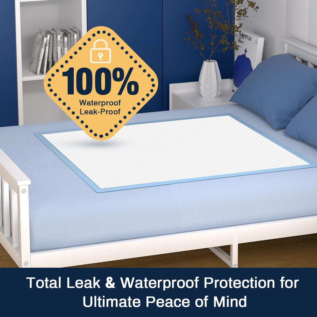 AAY Disposable Bed Pads 30"X36" (100pcs) Tear-Resistant Cloth Backing Underpads Super Absorbent Pee Pads Extra Large Premium Chucks for Adults Incontinence Pads Waterproof for Elderly, Kids or Puppy