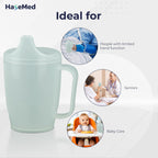 HaseMed Adult Sippy Cup with Easy-Grip Handle & Spout Lid, 8.5 oz – Lightweight & Spill-Resistant Mug for Seniors & Adults, Use for Hot & Cold Beverages, Travel & Home - 1 Pack
