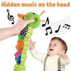 LIGHTDESIRE Baby Toys Musical Caterpillar,Infant Stuffed Animal Toy with Crinkle and Rattles,Soft Sensory Toys with Textures for Tummy Time Newborn Boys Girls 0 3 6 12 Months(Green)