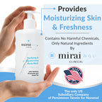 Mirai Clinical Body Wash for Strong Body Odor - Renewing Body Purifying & Deodorizing with Natural Persimmon & Green Tea Extracts - Nonenal® Eliminator for Women & Men - 9.29 Fl oz