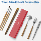 Oralphi Wider Aluminum Toothbrush Travel Case, Portable Travel Toothbrush Holder, Durable Manual Toothbrush Box Container for Traveling, Bathroom, Camping, Business Trip, Red