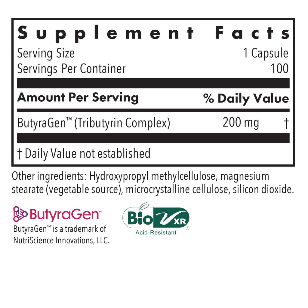 ARG ButyrEn Colon Lining Nutrition - Supports Gut and Colon Health - Digestive Support - Delivers 200 mg - Vegetarian & Hypoallergenic - 100 Servings - 100 Delayed-Release Capsules