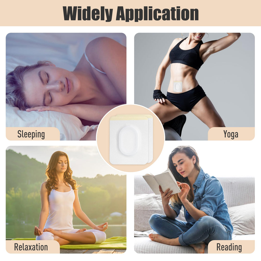 30Pcs ZINGTERRA Self-Adhesive Ellipse Castor Oil Pack Wrap for Belly Button,Disposable Highly Absorbent Organic Cotton Castor Oil Packs,No Wash,Anti-Seepage((Oil Not Included)
