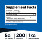 Nutricost Creapure® Creatine Monohydrate Powder 1KG
