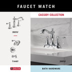 Delta Double Towel Hook for Bathroom or Kitchen| Polished Chrome | Cassidy Accessories