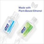 Purell Advanced Hand Sanitizer Variety Pack, Naturals and Refreshing Gel, 1 Fl Oz Travel Size Flip-Cap Bottle with Jelly Wrap Carrier (Pack of 8) - 3900-09-ECSC