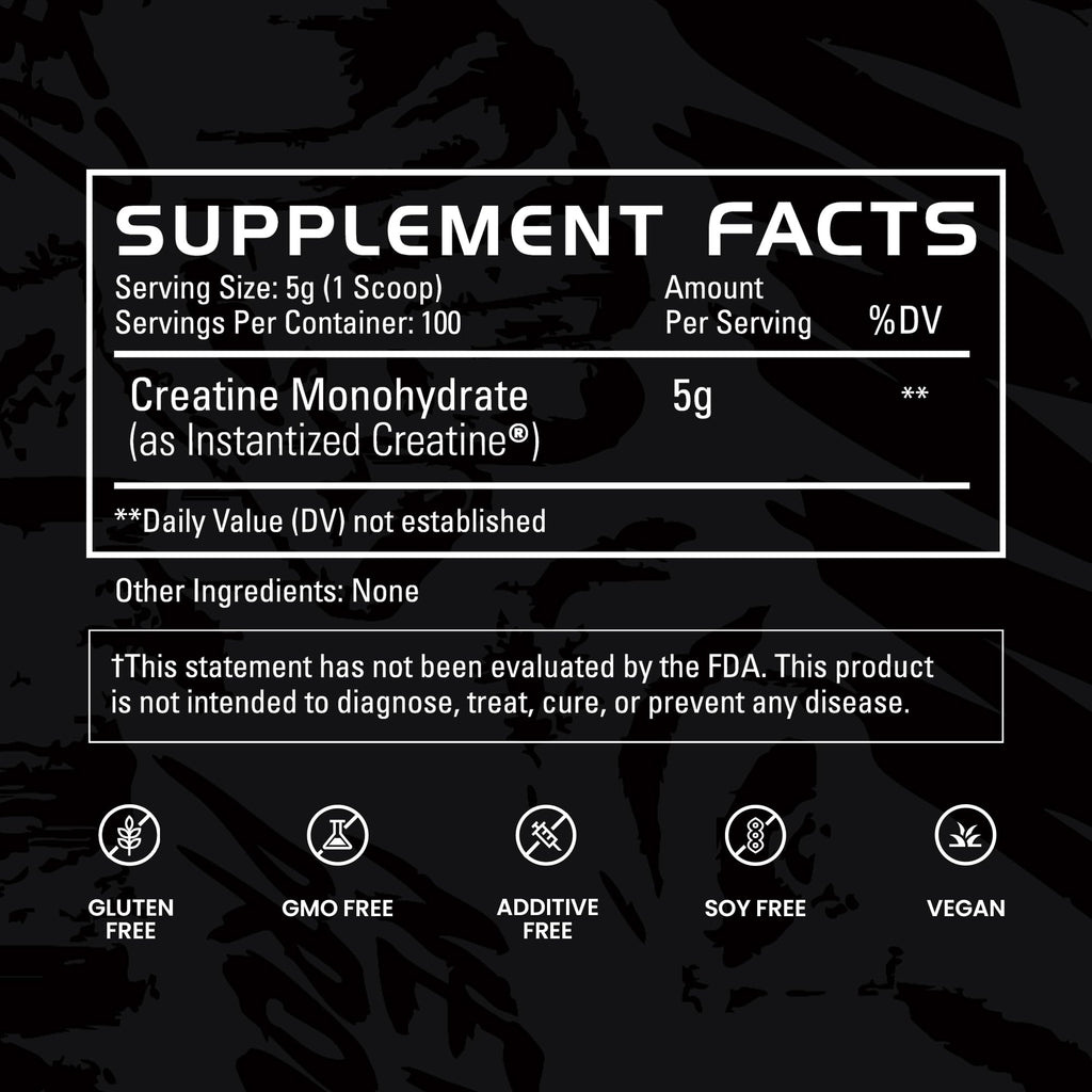 Gains in Bulk Instantized Creatine Monohydrate for Men & Women, Soluble Pre Workout Powder, Supports Muscle Building, Strength and Performance, Bodybuilding Supplements, Unflavored, 100 Servings