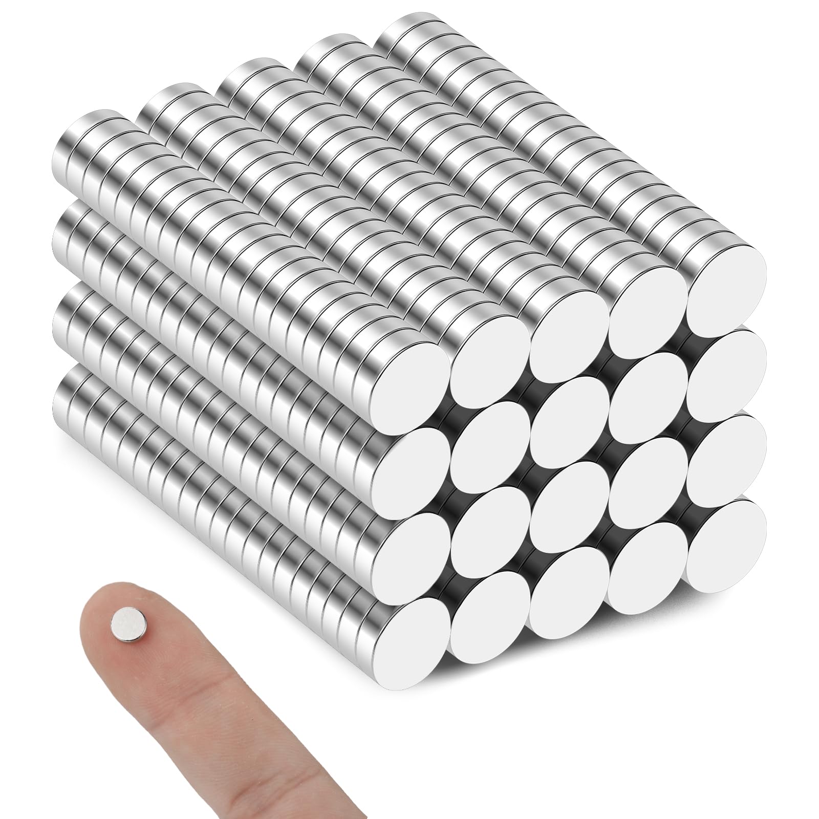 Small Magnets, 400 Pack Refrigerator Magnet 6x2mm Rare Earth Magnets Neodymium Magnet for Crafts, Whiteboard, Kitchen Cabinet