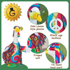 Gaggleville Hippie Goose Outfit, Fits Large 23" H Statue, by Fox Valley Traders